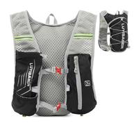 TRIWONDER Running Hydration Vest Women Men Lightweight Water Backpack Reflective Breathable Water Bladder Bag for Marathon Cycling Hiking (Black - Vest Only, One Size)