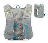 TRIWONDER Running Hydration Vest Women Men Lightweight Water Backpack Reflective Breathable Water Bladder Bag for Marathon Cycling Hiking (Grey - Vest Only, One Size)