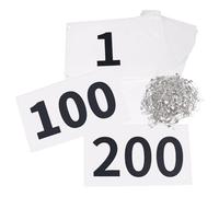 TRIWONDER Running Race Bibs Large Numbers with Safety Pins, 4"x7" Tearproof Waterproof Paper for Marathon Sports Events & Games (1-200)
