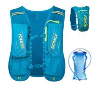 TRIWONDER Running Vest Men Women Hydration Pack Running Backpack Lightweight Marathon Hydration Vest Rucksack for Cycling Hiking (Mint Blue - with a 1.5L bladder)