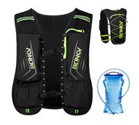 TRIWONDER Running Vest Men Women Hydration Pack Running Backpack Lightweight Marathon Hydration Vest Rucksack for Cycling Hiking (Black - with a 1.5L bladder)