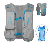 TRIWONDER Running Vest Men Women Hydration Pack Running Backpack Lightweight Marathon Hydration Vest Rucksack for Cycling Hiking (Grey - with a 1.5L bladder)