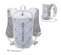 TRIWONDER Running Vest Women Men 5L Hydration Pack Lightweight Running Hydration Backpack for Marathon Race Cycling Hiking (Grey - Vest Only, One Size)
