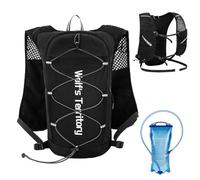 TRIWONDER Running Vest Women Men 5L Hydration Pack Lightweight Running Hydration Backpack for Marathon Race Cycling Hiking (Black - with a 2L Water Bladder, One Size)