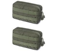 TRIWONDER Tactical-admin Molle Pouch EDC Bag EMT Utility Bag Military Belt Pouch for Hiking Hunting (Green - 2 Pack)