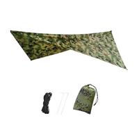 TRIWONDER Waterproof Camping Tarp Shelter Lightweight Hammock Rain Fly Tent Tarpaulin for Hiking Beach Picnic, Includes Pegs, Ropes, Carry Bag (Camouflage, 230 x 140 cm)