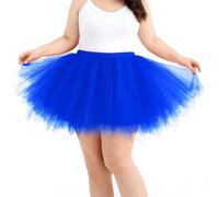 TRIWORKS Plus Size Tutu Adult Women Ballet Bubble Tulle Skirt for Dance Layered Tulle Petticoat Halloween Tutu