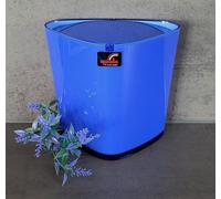 TRIX ACRYL Blue Cosmetic Bin / Table Pail Dreieck-Design + Intensive Highshine