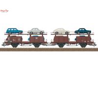 Trix DB Laaes541 Auto Transportation Wagon Set (2) IV 1:87 Scale, HO Scale