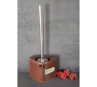 Trix Eco Toilet Brush Set Brown. Triangle Design. Made from Bamboo Chippings