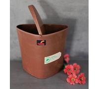 Trix Eco Waste Bin Cosmetic Bin Table Bin 1L. Nature Brown. Triangle Design.
