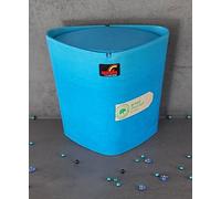 Trix Eco Waste Bin Cosmetic Bin Table Bin Acqua Blue. Triangle Design.