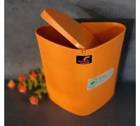 Trix Eco Waste Bin Cosmetic Bin Table Bin Orange. Triangle Design.