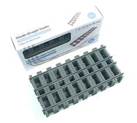 Trixbrix 2.56 m Double Straight Track 10 pcs - compatible with Lego City | Fits Lego City Train sets: 60197, 60198, 60205, 60238, 60336, 60337, 10277, 60051, 60052, 60098, 60423 · Made in EU