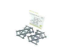 Trixbrix 45° Right Crossing 2 pcs - compatible with Lego City Train | Fits Lego City Train sets: 60197, 60198, 60205, 60238, 60336, 60337, 10277, 60051, 60052, 60098, 60423 · Made in EU