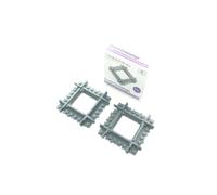 Trixbrix 90° Short Crossing 2 pcs - compatible with Lego City Train | Fits Lego City Train sets: 60197, 60198, 60205, 60238, 60336, 60337, 10277, 60051, 60052, 60098, 60423 · Made in EU