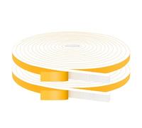 TriXcelent 10mm x 6mm Draft Excluder Tape - 10M Long Self Adhesive Foam, Weather Stripping Seal for Large Door & Window Gaps, White