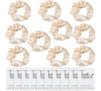 TRIXES 10-Pack Team Bride Satin Scrunchies - Hen Do Accessories
