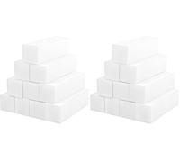 TRIXES 10 x Nail Buffer Blocks - for Professional Shaping and Buffing Natural, Acrylic and Gel Nails - 4-Sided Nail File Sanding Block Set - Manicure Pedicure Accessory - White (Pack of 2)