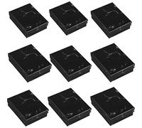 TRIXES 16 Pack Black Marble Jewellery Gift Boxes, Square Cardboard Set