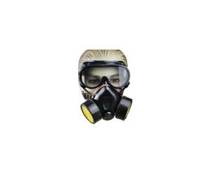 TRIXES 2 Piece Gas Mask Fancy Dress Accessory Respirator Mask/Goggles