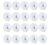 TRIXES 20 Clear Suction Cup Hooks 50mm for Windows, Glass & Decorations | damage free hanging, seasonal décor lights wreaths signs, transparent mounting hooks, reusable fixings, glass tile surfaces
