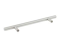 TRIXES 20x Brushed Steel T-Bar Handles 200mm Wide - 128mm Centres | Home Décor Accessory - Upcycle Cupboards, Cabinets, Doors, Drawers - DIY Essentials - Ironmongery Fittings for the Home