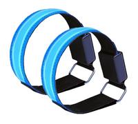 TRIXES 2PC LED Armbands - Reflective Safety Bands - Rechargeable | Hook and loop closure, charging cable, night visibility, outdoor exercise, adjustable fit