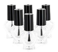 TRIXES 6x Empty Heart Shaped Nail Varnish Bottles
