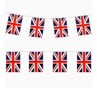 TRIXES 9M Union Jack Red White and Blue British Rectangular bunting - Sporting National Celebrations