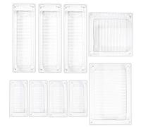 TRIXES 9Pcs Clear Plastic Drawer Organiser Trays - Assorted Sizes for Kitchen Storage, Make-Up, Jewellery & Office