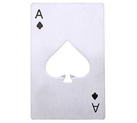 TRIXES Ace of Spades Playing Card Bottle Opener - Stainless Steel | Ideal Stocking Filler or Father's Day Present - Wallet-sized Bar Accessory - Great for Travel - Gift Ideas for Secret Santa