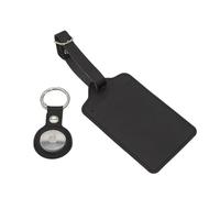 TRIXES AirTag Holder & Luggage Tag Set, Black - Travel Essential