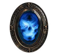 TRIXES Black & Gold Haunted Halloween Mirror with Motion & Sound Sensors