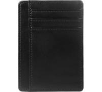TRIXES Black Vegan Leather Card Holder with RFID Blocking | Slim Pocket Card Case for Bank Cards, Travel Passes & ID's, Durable Minimalist Wallet for Everyday Use