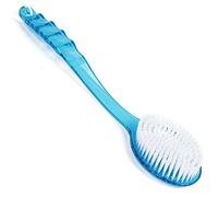 TRIXES Blue Long Handled Back Scrubber Brush Massager Shower Bath Washing Aid