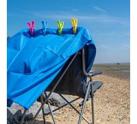 TRIXES Blue Microfibre Beach Towel - Travel Carry Case Included - Compact, Ultra-Lightweight & Super Absorbent - Great for Camping, Gym, Swimming - XL Size 88 cm x 180 cm