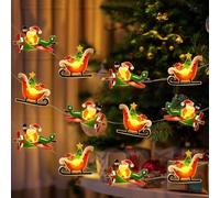 TRIXES Christmas Novelty String Lights - Santa Sleigh and Airplane Design - 3M Battery Operated
