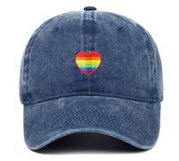 TRIXES Denim Rainbow Pride Cap, Unisex LGBTQIA2's+ Hat