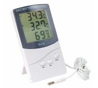 DIGIFLEX portable home wall / desk LCD display indoor outdoor Thermometer Hygrometer with 2 Sensors