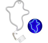 TRIXES Ghost Halloween LED Neon Light - Battery Powered, Light up for Halloween Parties - Bedrooms - Game Room