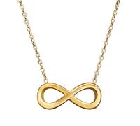 TRIXES Gold Tone Infinity Necklace on 45cm Chain in Velvet Gift Box