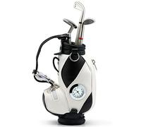 TRIXES Golf Bag Novelty Pen Holder with Golf Club Pens and Clock | Ideal Gift for Golf Enthusiasts No Matter the Handicap - Includes 3-Pens - Classic Cart-Bag Style - Office Accessory