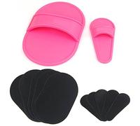 Exfoliating Hair Removal Pads x10 - x2 Buffer Pad Holders - x5 Large & x5 Small Buffer Pads - Smooth Skin on Legs Arms & Body - Unwanted Hair Removal Depilation Pads - by TRIXES