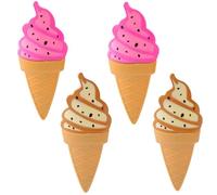 TRIXES Ice Cream Beach Towel Pegs 4-Pack - Travel Accessory