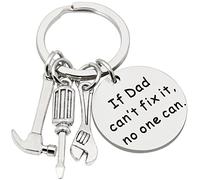 TRIXES If Dad Can't fix It No One Can Keyring, Silver Metal Alloy Keychain
