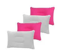 TRIXES Inflatable Pillows 4-Pack, Grey & Pink - Lightweight Pillows