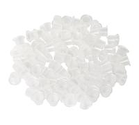TRIXES Ink Caps Cups, 100 Pieces Disposable Transparent Ink Cap Containers for Tattoo Pigment, Professional Standard Artist Studio Supply Pots 9mm