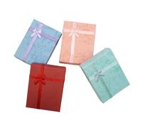 TRIXES Jewellery Gift Boxes - 12-Pack - Assorted Colours - 9 x 7 x 3cms