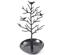 TRIXES Jewellery Tree Stand - Polished Black, Hanging Organiser
